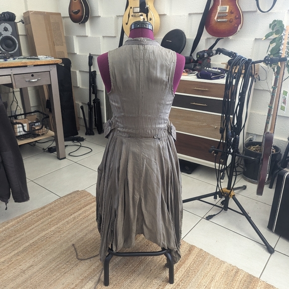 All Saints Zeeda Dress Taupe River Song Cosplay UK8 / US4 - Picture 7 of 8